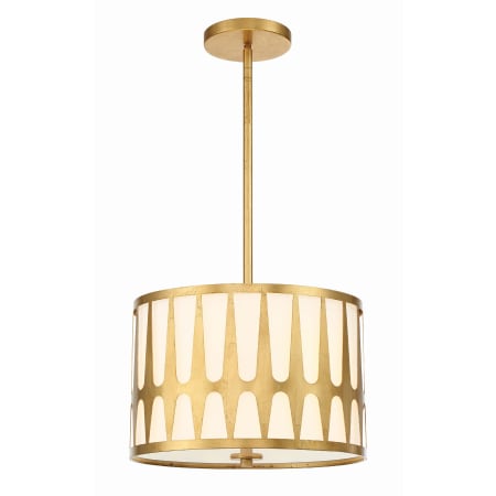 Crystorama Lighting Group Royston 3 Light 15" Wide Pendant Antique Gold