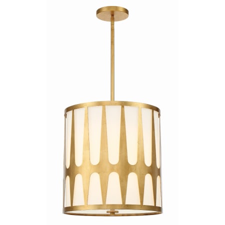 Crystorama Lighting Group Royston 4 Light 17" Wide Pendant Antique Gold