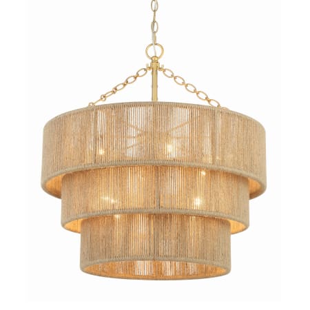 Crystorama Lighting Group Shyla 10 Light 24" Wide Drum Chandelier Soft Gold