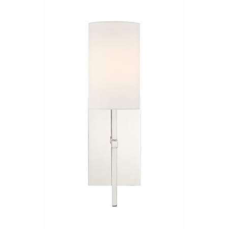 Crystorama Lighting Group Veronica 17" Tall Wall Sconce with Silk Shade Polished Nickel