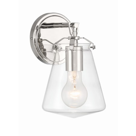 Crystorama Lighting Group Voss 10" Tall Wall Sconce Polished Nickel