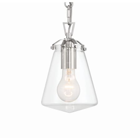 Crystorama Lighting Group Voss 6" Wide Mini Pendant Polished Nickel