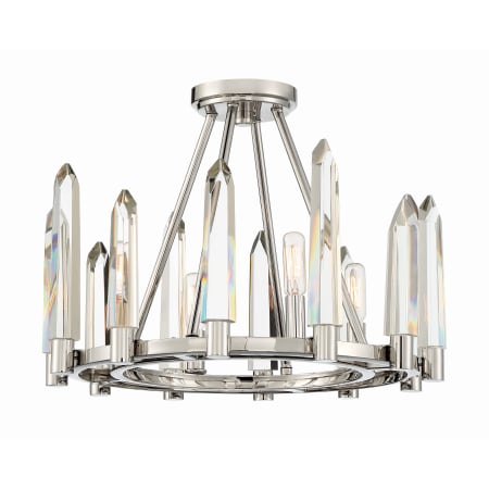 Crystorama Lighting Group Watson 4 Light 18" Wide Semi-Flush Drum Ceiling Fixture Polished Nickel