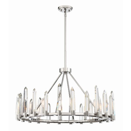 Crystorama Lighting Group Watson 8 Light 32" Wide Crystal Chandelier with Clear Glass Accents Polished Nickel