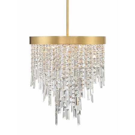 Crystorama Lighting Group Winfield 5 Light 20" Wide Crystal Waterfall Chandelier Antique Gold