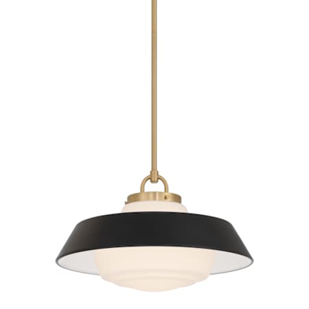Crystorama Lighting Group Xander 16" Wide Pendant Vibrant Gold / Black