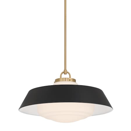 Crystorama Lighting Group Xander 3 Light 20" Wide Pendant Vibrant Gold / Black