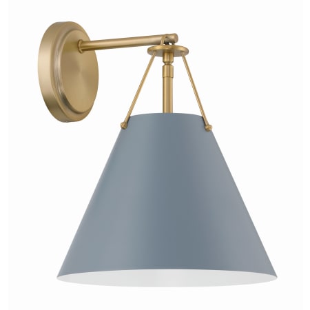 Crystorama Lighting Group Xavier 13" Tall Wall Sconce Vibrant Gold / Blue