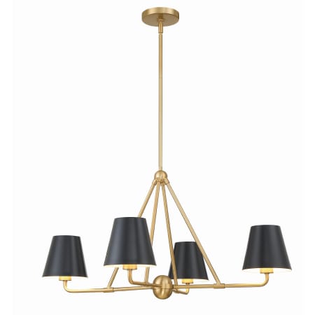 Crystorama Lighting Group Xavier 4 Light 32" Wide Chandelier Vibrant Gold