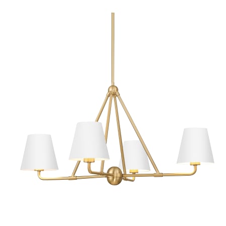Crystorama Lighting Group Xavier 4 Light 32" Wide Chandelier Vibrant Gold / White