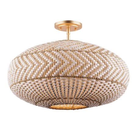 Crystorama Lighting Group Zanzibar 4 Light 22" Wide Semi-flush Ceiling Fixture Soft Gold