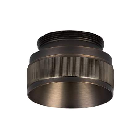 CSL Lighting Luxe 3" Wide Knurled Metal Bezel Distressed Bronze