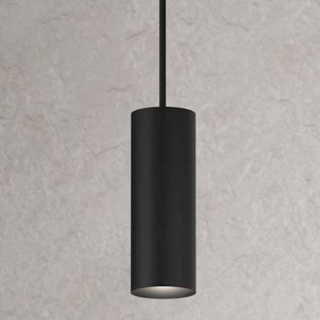 CSL Lighting LED Cylinder 2" Wide 3500K LED Mini Pendant with Black Cord Matte Black