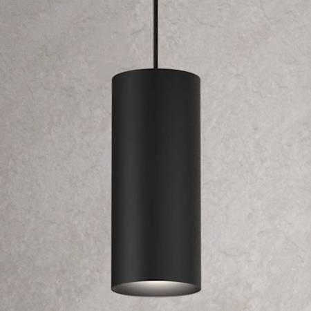 CSL Lighting LED Cylinder 5" Wide 3500K LED Mini Pendant with Black Cord Matte Black