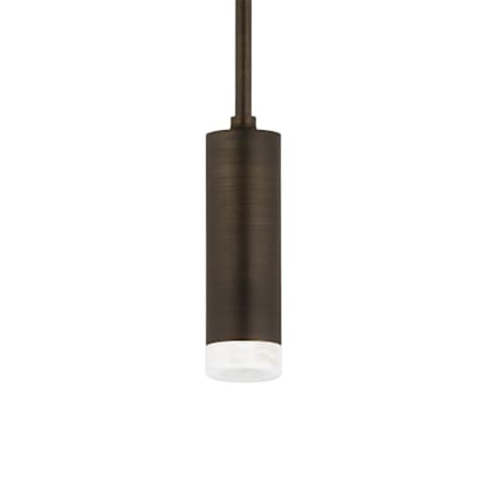 CSL Lighting Luxe 2" Wide 2700K LED Mini Pendant with Alabaster Shade Distressed Bronze / Alabaster