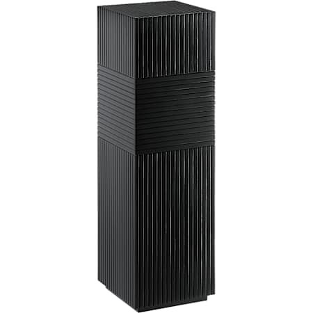 Currey and Company Odense 40" x 12" Wood Floor Pedestal with Adjustable Glides Black