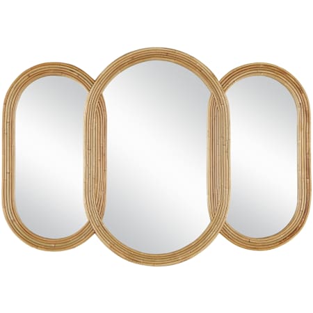 Currey and Company Triboa 50-1/4" W x 36" H Oval Framed Bathroom Mirror Arurog / Khaki