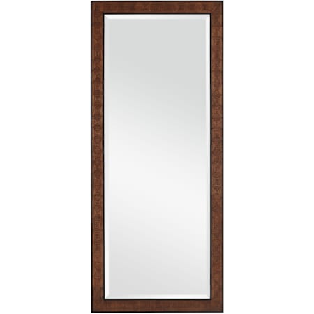 Currey and Company Dorian 30-3/4" W x 72" H Rectangular Framed Bathroom Mirror Kona / Black