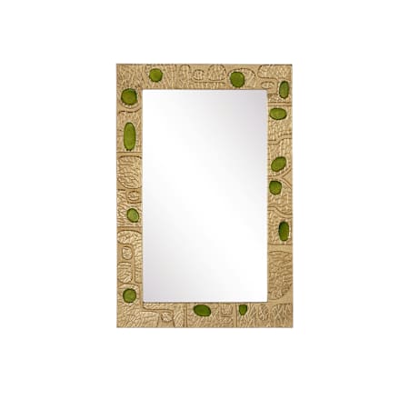 Currey and Company Beau Monde 23-3/4"W x 35-3/4"H Rectangular Aluminum Framed Accent Mirror Gold / Green