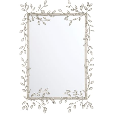 Currey and Company Forget-Me-Not 31-1/2"W x 51"H Rectangular Flat Framed Accent Mirror Clear / Silver Leaf