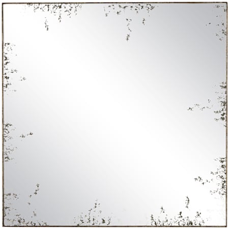 Currey and Company Rene 24" W x 24" H Square Framed Bathroom Mirror Dirty Silver
