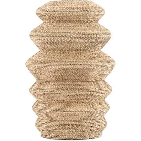 Currey and Company Kavala 18-1/4"H x 12"W Composite, Other Natural Materials Decorative Vase Natural