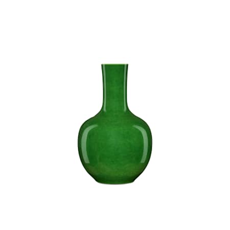 Currey and Company Imperial 13-1/2" Tall Porcelain Vase Imperial Green