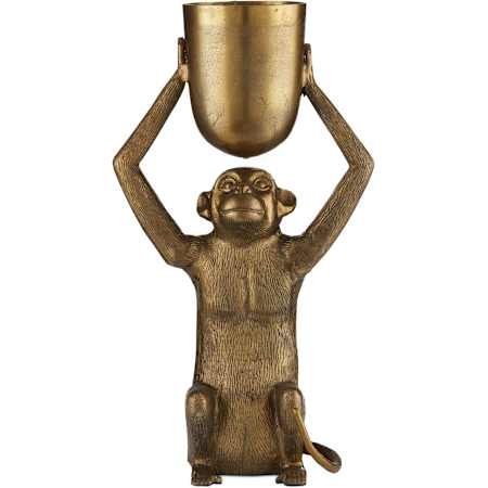 Currey and Company Abu 29" Tall Statue Antique Gold