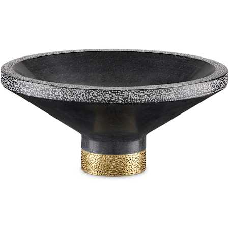 Currey and Company Vincent 14" Wide Marble Bowl Black / Brass