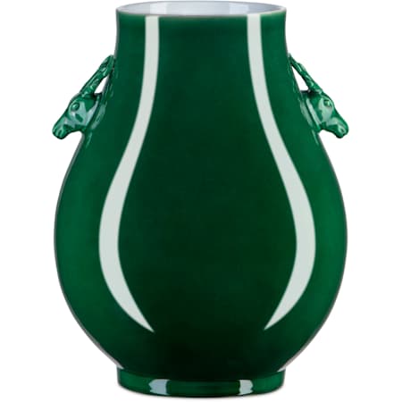 Currey and Company Imperial 10.25" Wide Vase Imperial Green