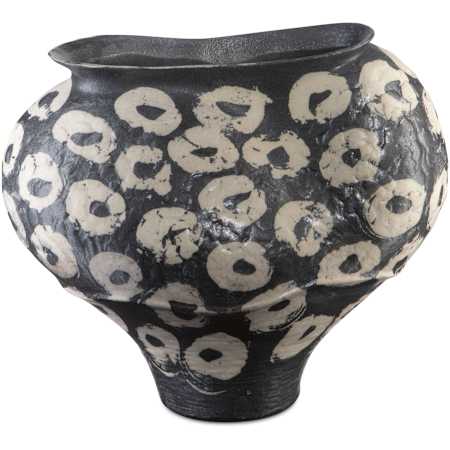 Currey and Company 11.75" Wide Bowl Black / Light Mud