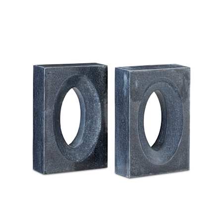 Currey and Company Demi 8" x 5-1/2" Marble Bookends - Set of 2 Natural