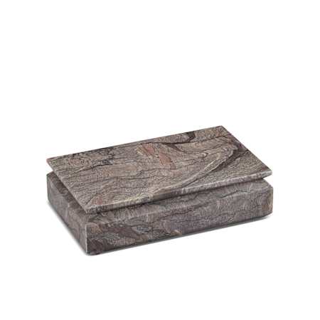 Currey and Company Leslie 2-3/4" Tall Marble Box Natural