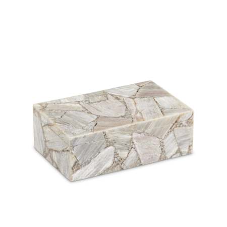 Currey and Company 2-1/2" Tall Quartz Box Natural