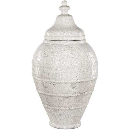 Currey and Company Virginal 28-3/4" Tall Terracotta Decorative Jar Antique White