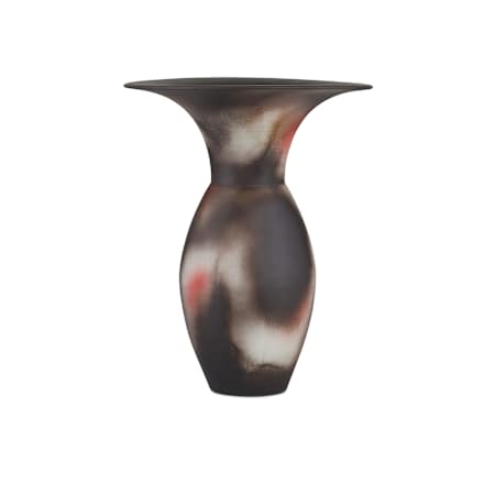 Currey and Company Celestial 11-3/4" Tall Porcelain Vase Black / White / Pale Green / Pale Red