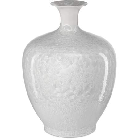 Currey and Company Crystalline 18" Tall Vase Crystallized White