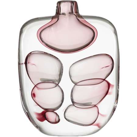 Currey and Company Vicolino 11" Tall Medium Vase Clear / Purple