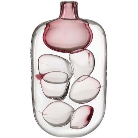 Currey and Company Vicolino 13" Tall Large Vase Clear / Purple