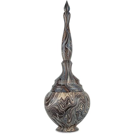 Currey and Company Marbleized 34" Tall Turret Box Marbleized Brown