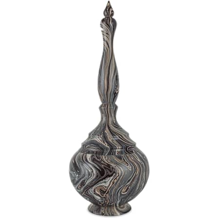 Currey and Company Marbleized 25" Tall Turret Box Marbleized Brown