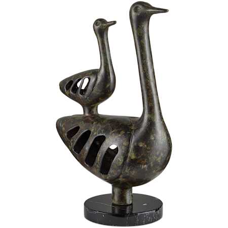 Currey and Company 17" Tall Bronze Animal Statue Bronze