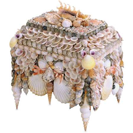 Currey and Company Boardwalk 10"W Shell Jewelry Box Natural Shell