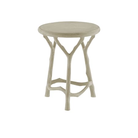 Currey and Company 15" Concrete Over Metal Accent Table Portland / Faux Bois