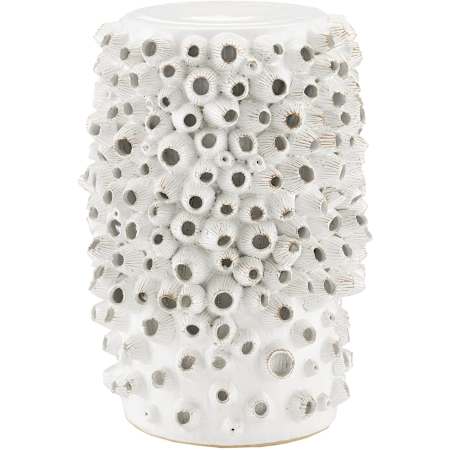 Currey and Company 12" Wide Accent Table Antique White