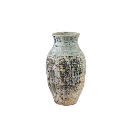 Currey and Company Ragusa 41-1/2" x 22" Terracotta Planter Antique White / Blue Drip