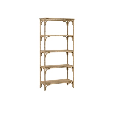 Currey and Company Olisa 34" Wide Engineered Wood Shelves Natural