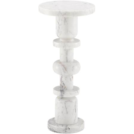 Currey and Company Sasha 10" Wide Marble Top Marble Pub/Bistro Table - White White