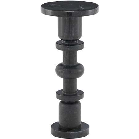 Currey and Company Sasha 10" Wide Marble Top Marble Pub/Bistro Table - Black Black