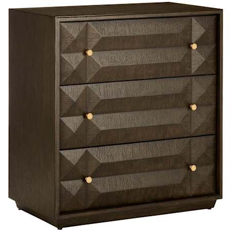 Currey and Company Kendall 32" Wide Dresser Dove Gray / Polished Brass